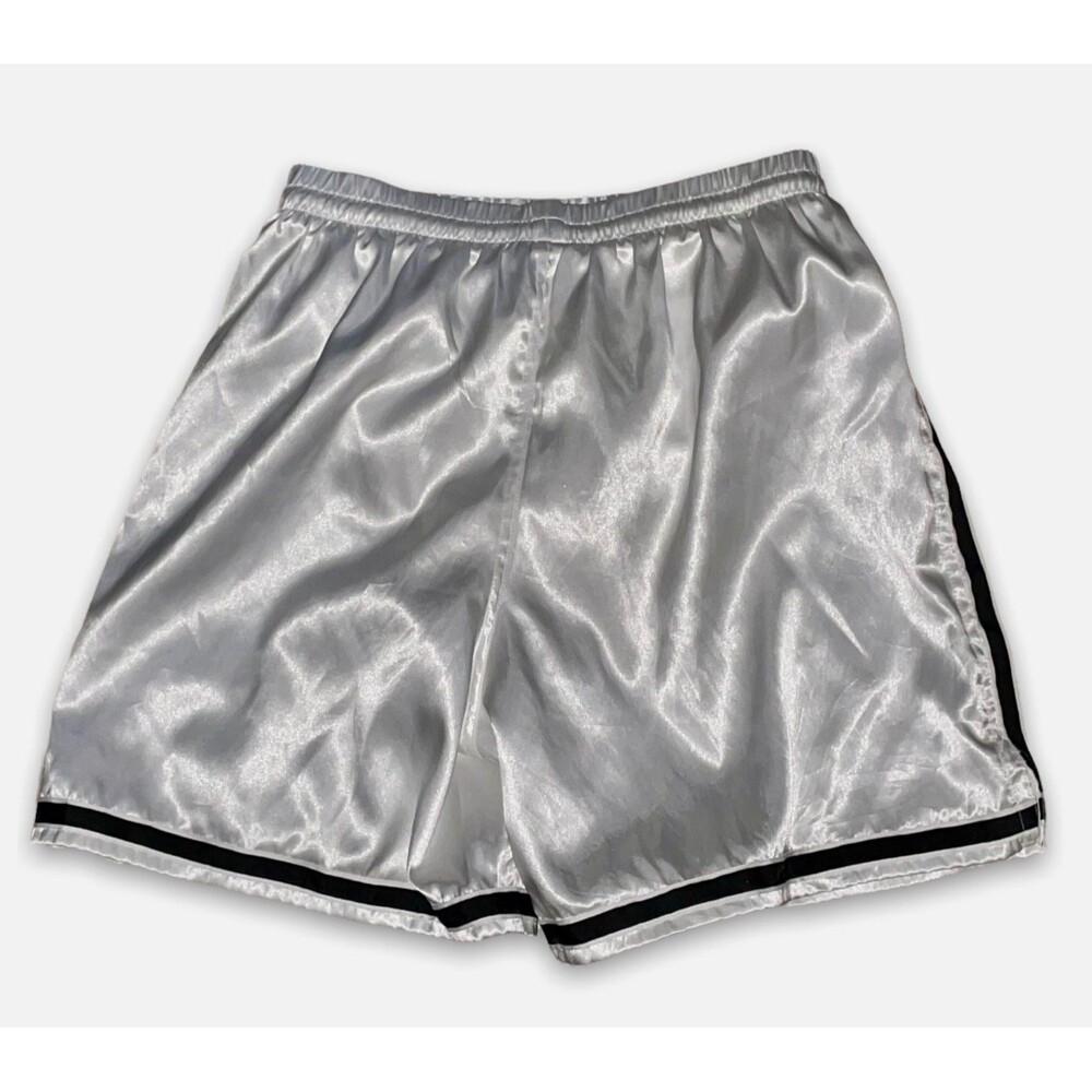 Vintage Nike America Soccer Shorts White Satin Shiny Nylon 90s Medium M - Picture 7 of 12